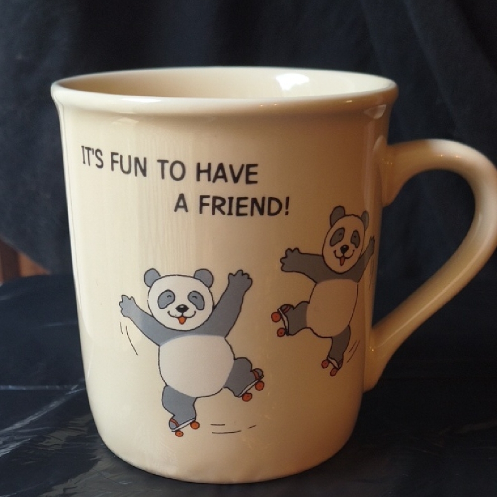 Hallmark Mug Mates - Playful Panda Roller Skating Mug